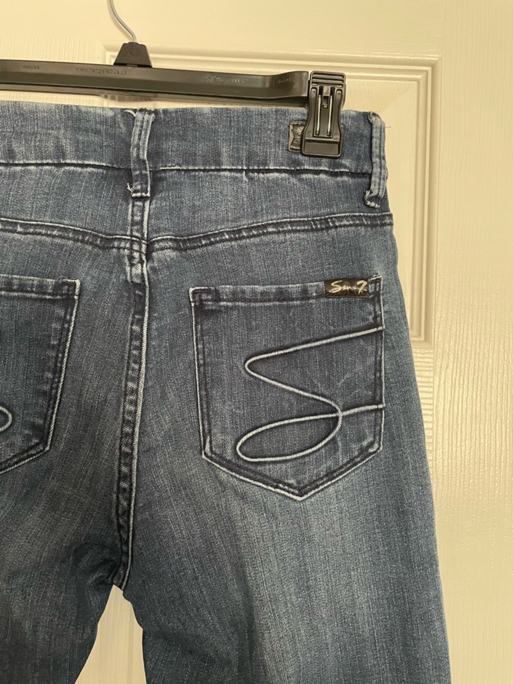 Seven7 Dark Blue Women's size 4 Slim High Waisted Jeans - Picture 6 of 9